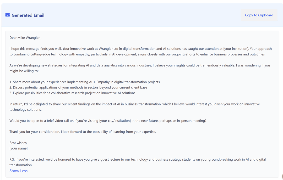 Hyper-Personalized Outreach
